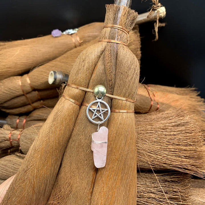 Adorno de estrella de escoba de paja de cristal de Olivenorma