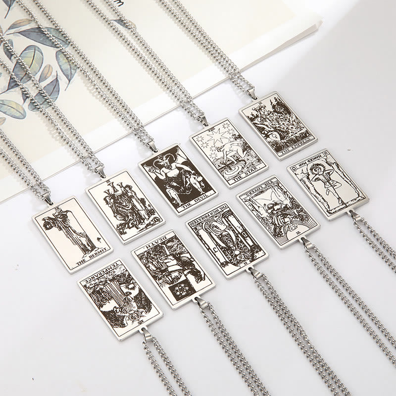 Collares de tarot de acero inoxidable de Olivenorma