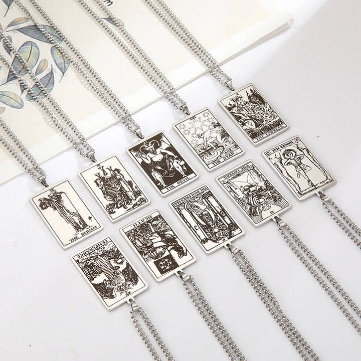 Collares de tarot de acero inoxidable de Olivenorma