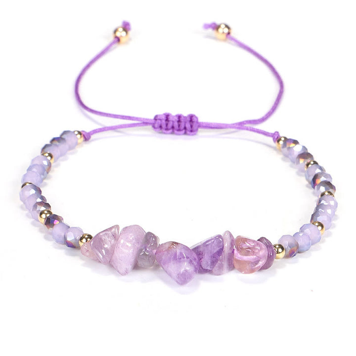 Pulsera de hilo de grava con cristales de Bohemia de Olivenorma 