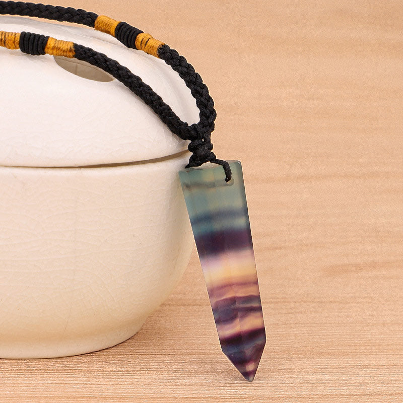 Collar de fluorita para aliviar la ansiedad de Olivenorma 