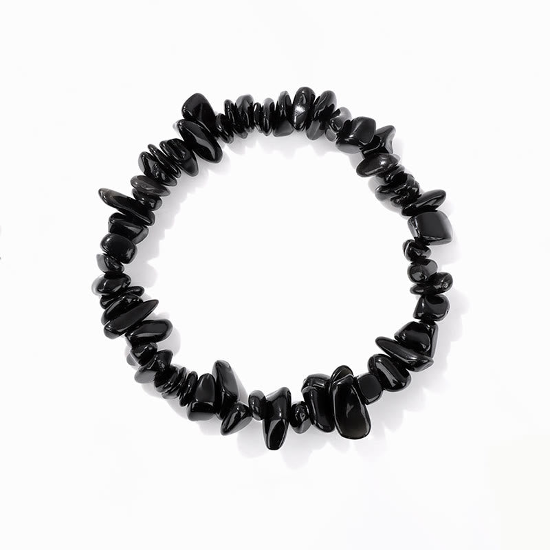Pulsera de grava irregular natural colorida de Olivenorma 