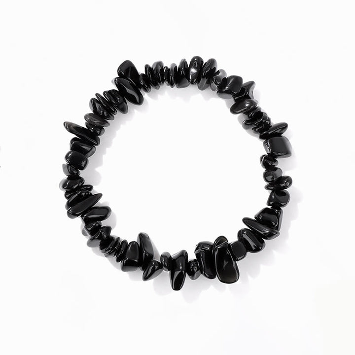 Pulsera de grava irregular natural colorida de Olivenorma 