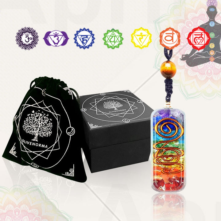 Collar de sanación de chakras con orgón de Olivenorma 