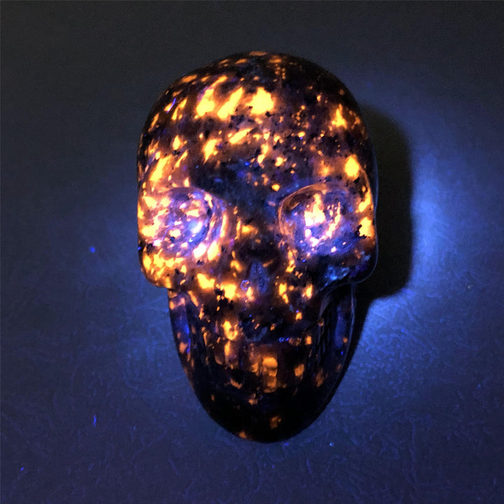 Decoración de calavera de cristal de yooperlita de Olivenorma