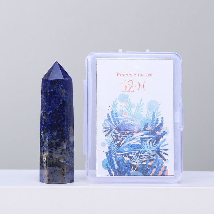 Juego de adornos de doce constelaciones con varitas de cristal natural de Olivenorma