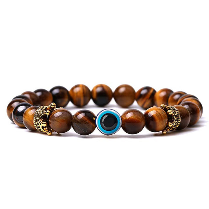 Pulsera de piedra natural con protección contra el mal de ojo