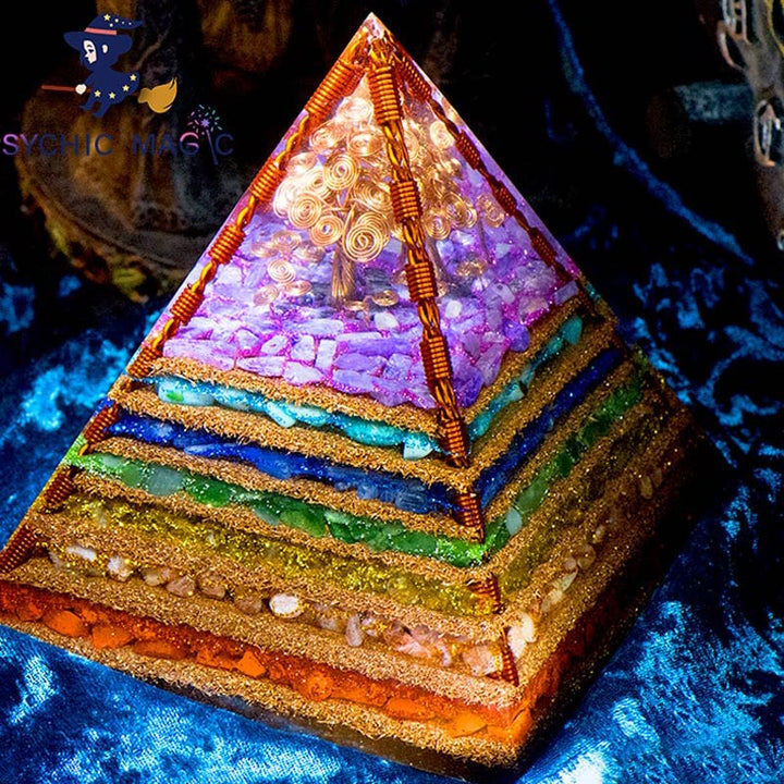 Pirámide orgónica del árbol de la vida del chakra Olivenorma