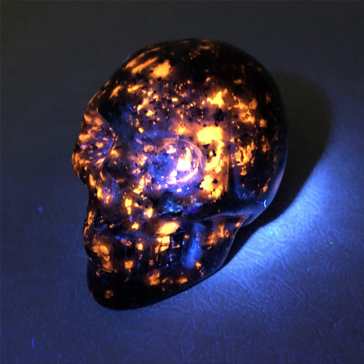 Decoración de calavera de cristal de yooperlita de Olivenorma