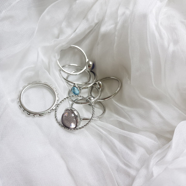 Juego de 8 anillos apilables para nudillos de Olivenorma