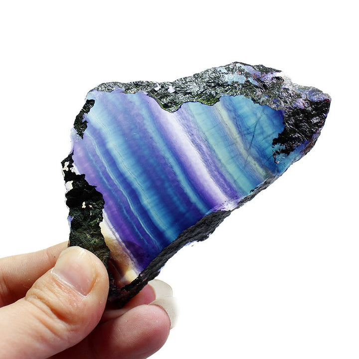 Piedras preciosas de fluorita arcoíris en bruto naturales de Olivenorma para decoración