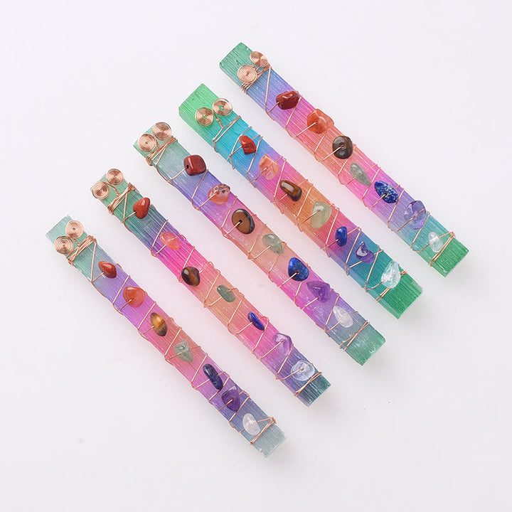 Varitas de cristal de yeso marroquíes para chakras de Olivenorma