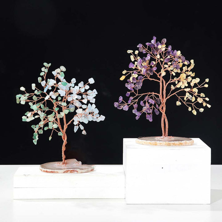 Árbol de Feng Shui con piedra de cristal natural Olivenorma