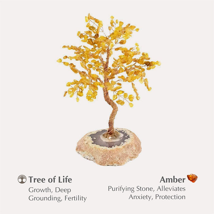 Árbol de protección del Feng Shui con ámbar de Olivenorma