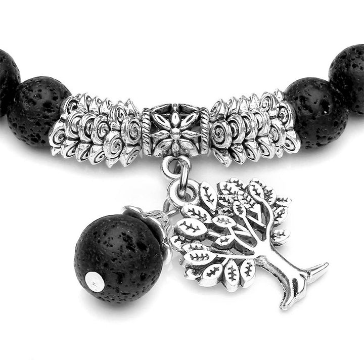 Pulsera de árbol de la vida de cristal natural