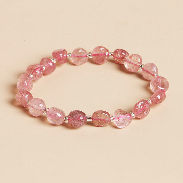 Pulsera de grava de cristal irregular hecha a mano de Olivenorma