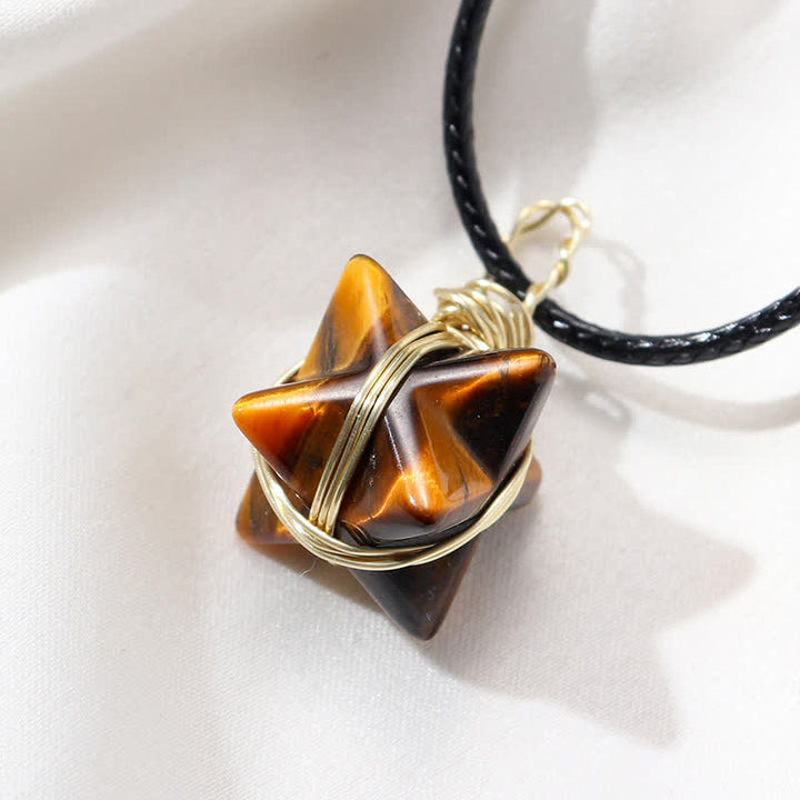 VEHÍCULO DE LUZ DIVINA - Collar Merkaba de Cristal 
