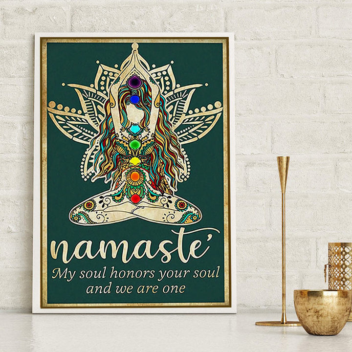 Símbolo de loto de yoga chakra Olivenorma Póster