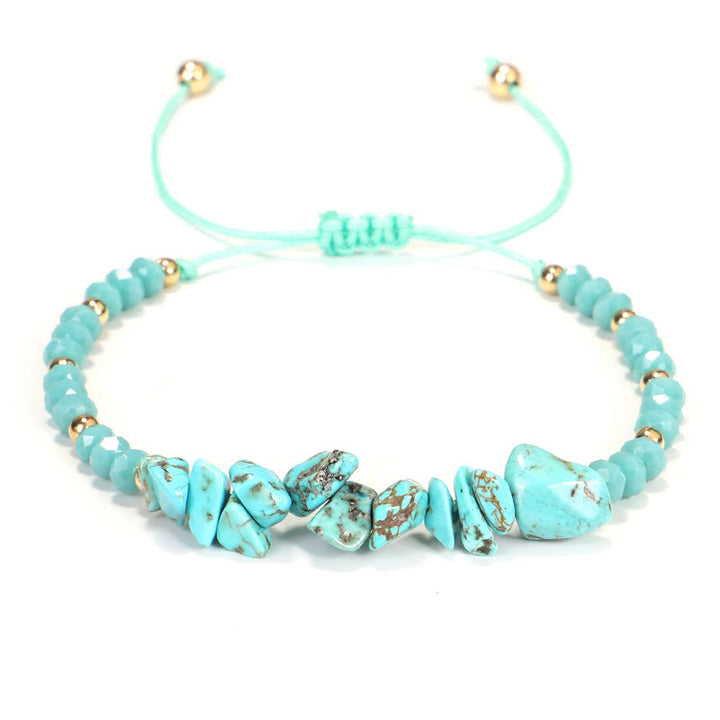 Pulsera de hilo de grava con cristales de Bohemia de Olivenorma 