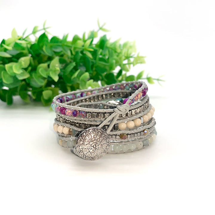 Pulsera envolvente romántica con diosa turquesa