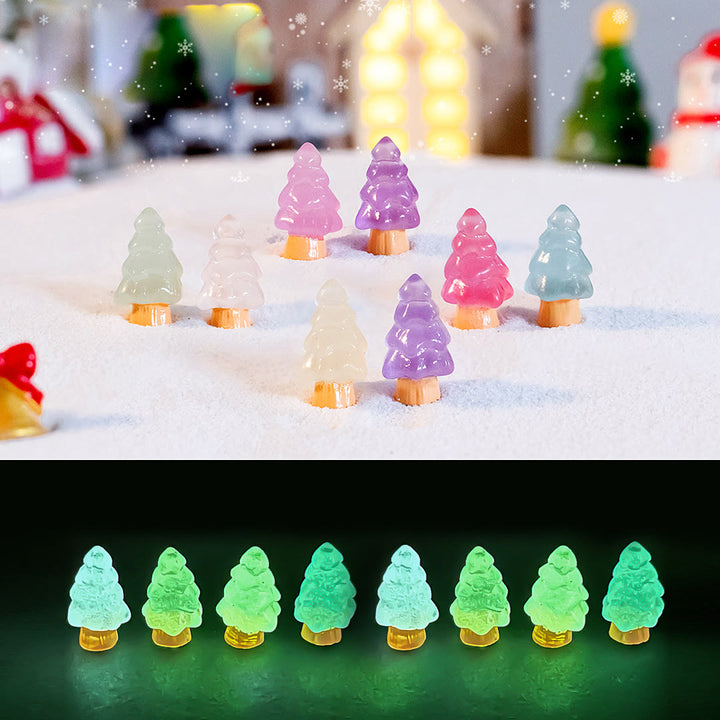 Olivenorma - 5 miniesculturas de cristal para árbol de Navidad, decoración con piedras preciosas