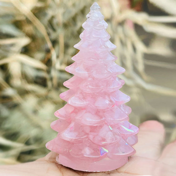 Árbol de Navidad de Olivenorma con decoración de piedra de cristal natural 