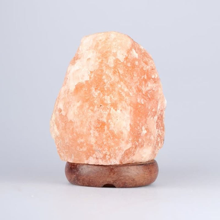 Lámpara luminosa tallada de forma natural con sal rosa del Himalaya de Olivenorma