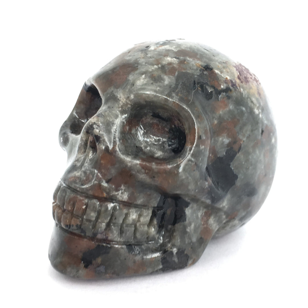 Decoración de calavera de cristal de yooperlita de Olivenorma