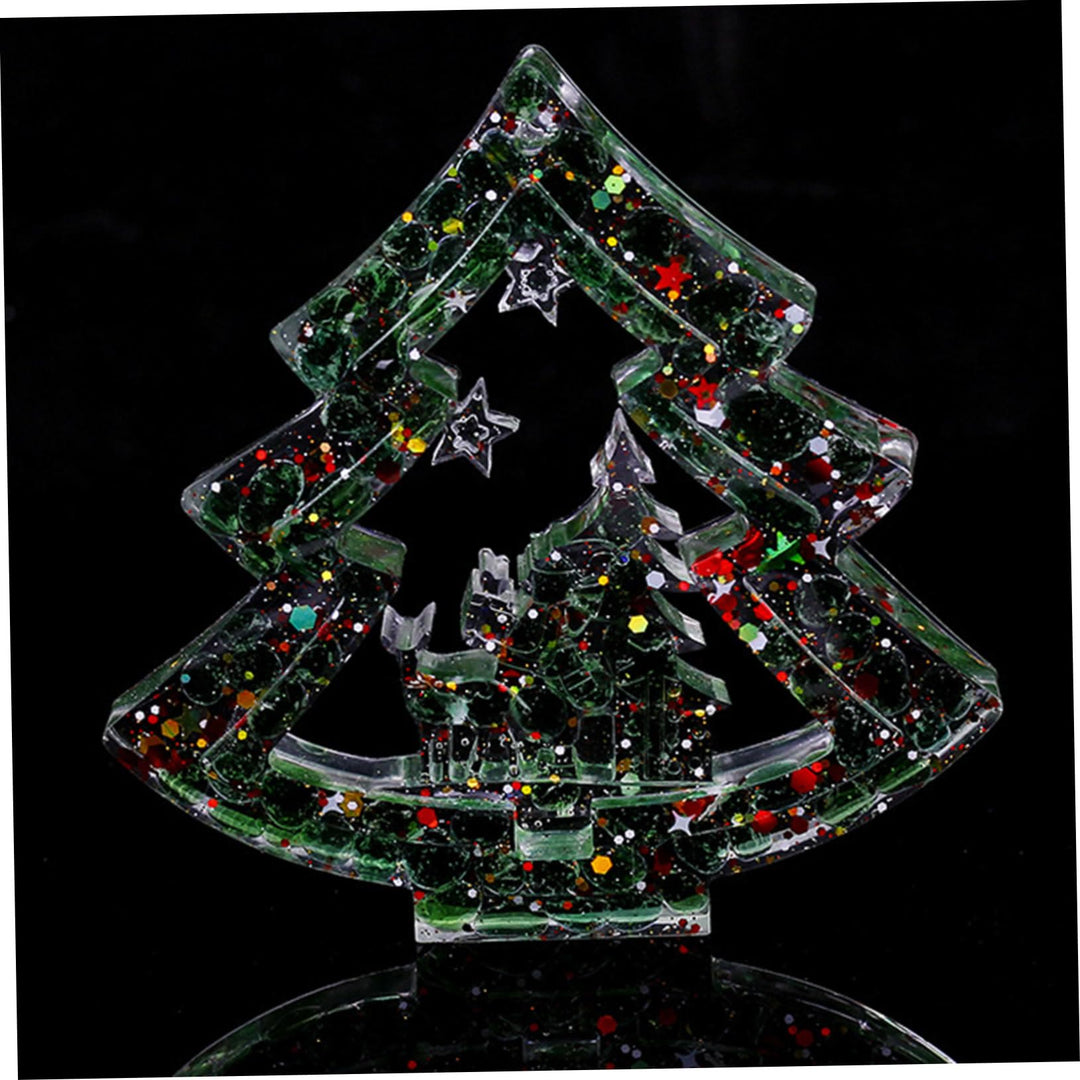 Adorno para árbol de Navidad de resina de grava de cristal natural de Olivenorma 