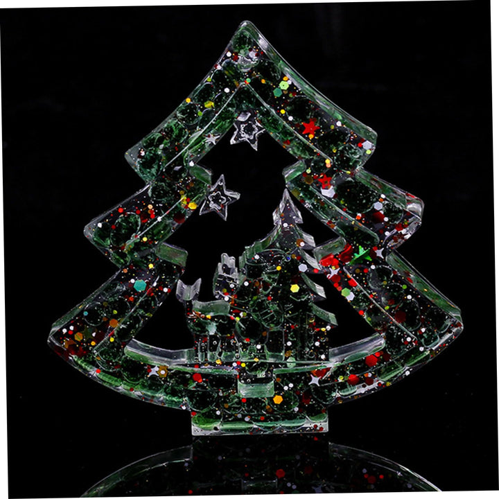 Adorno para árbol de Navidad de resina de grava de cristal natural de Olivenorma 