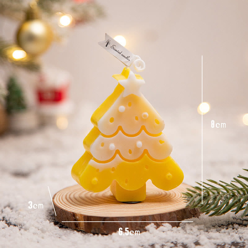 Vela perfumada con forma de hombrecito de jengibre y copos de nieve con atmósfera navideña de Olivenorma 