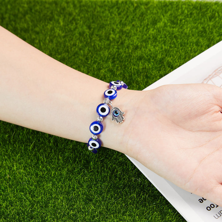 Pulsera de circón epoxi con colgante de ojo turco y ojo malvado de Olivenorma