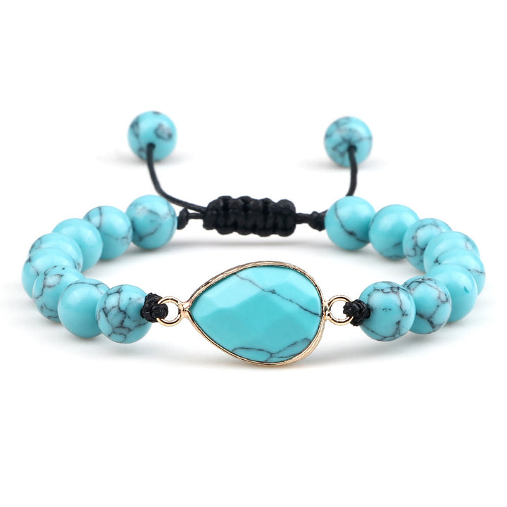 Pulsera de cuentas de opalita con piedra de ojo de gato de Olivenorma