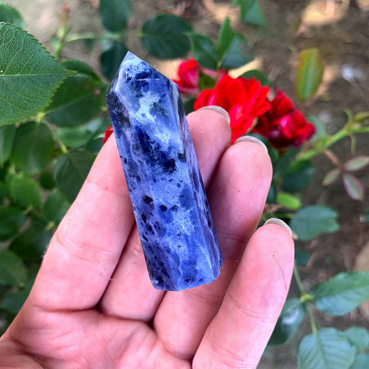 Juego de torres de cristal con varitas de cristal para chakras.