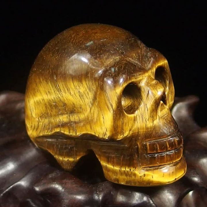 Decoración de Halloween con calavera de cristal natural de Olivenorma