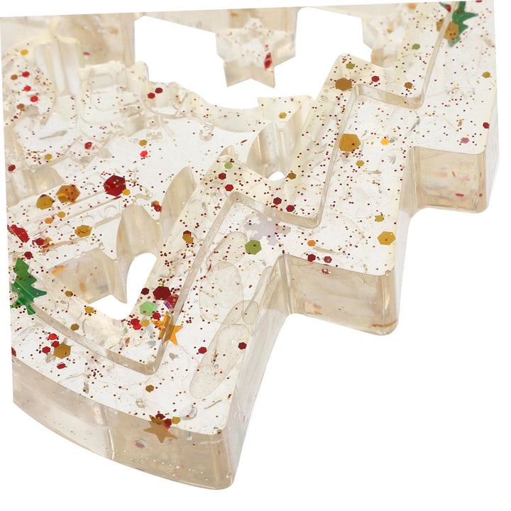 Adorno para árbol de Navidad de resina de grava de cristal natural de Olivenorma 