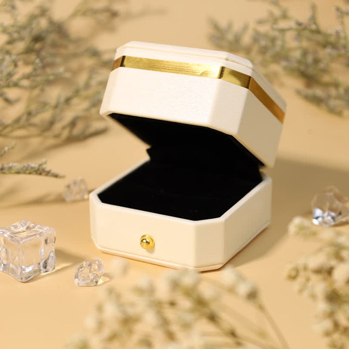 Caja de regalo de lujo para anillos.