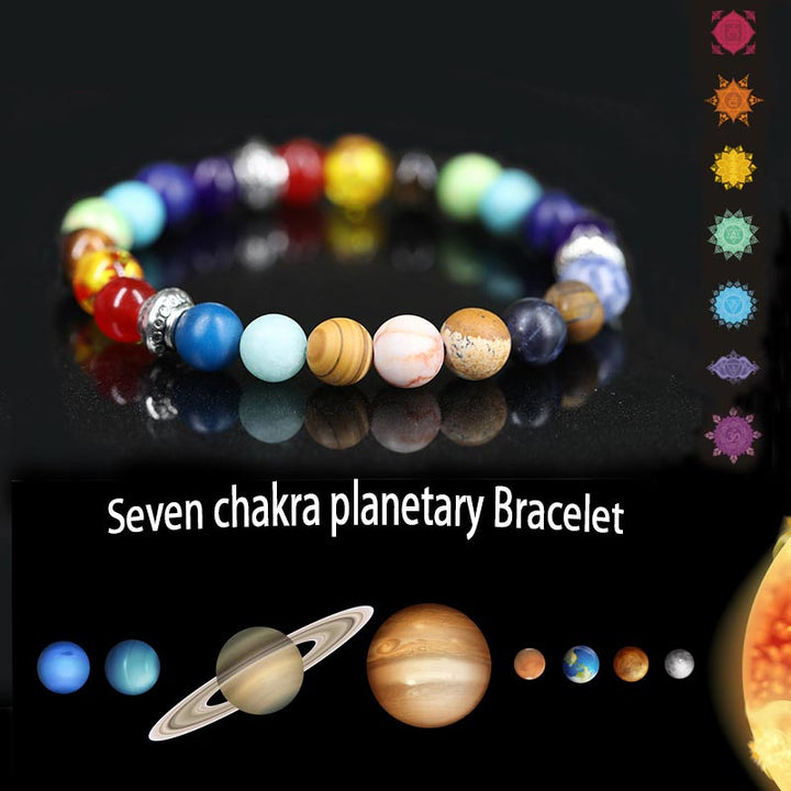 Pulsera de los siete chakras del planeta cósmico 