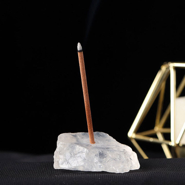 Soporte para varillas de incienso de piedra cruda de cristal de Olivenorma , decoración con piedras preciosas