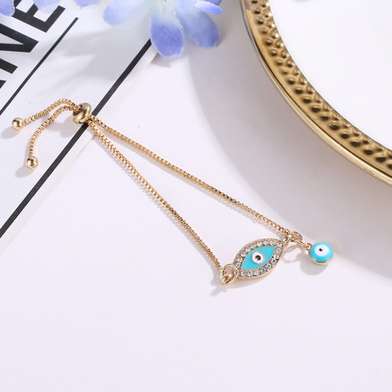Pulsera de lapislázuli y turquesa con ojo malvado de Olivenorma