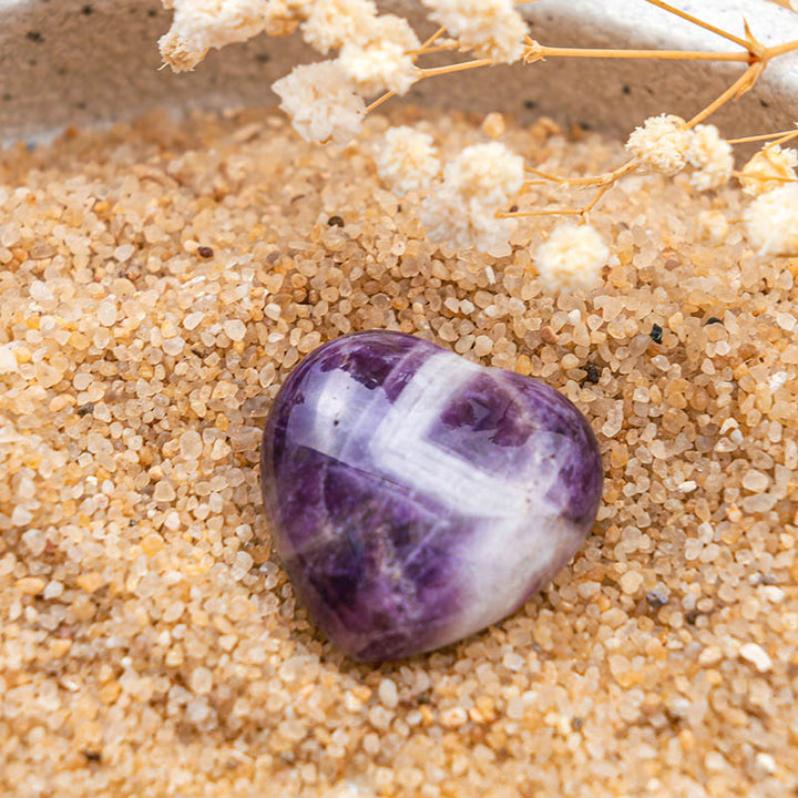 Corazón de cristal protector de amatista de Olivenorma