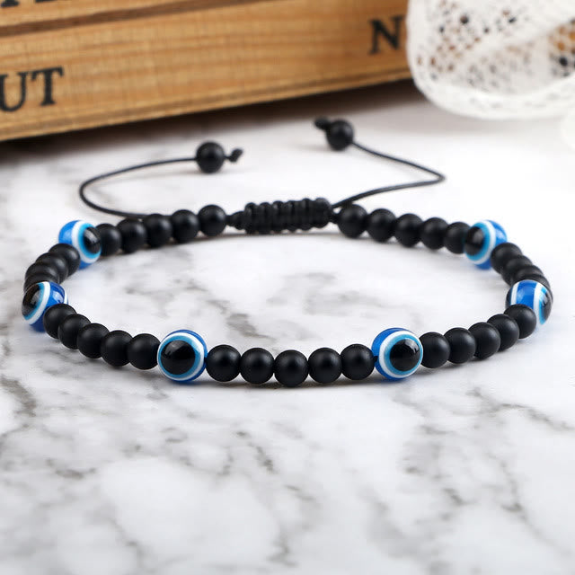 Pulsera de cuentas de ojo de tigre y ojo malvado de Olivenorma 