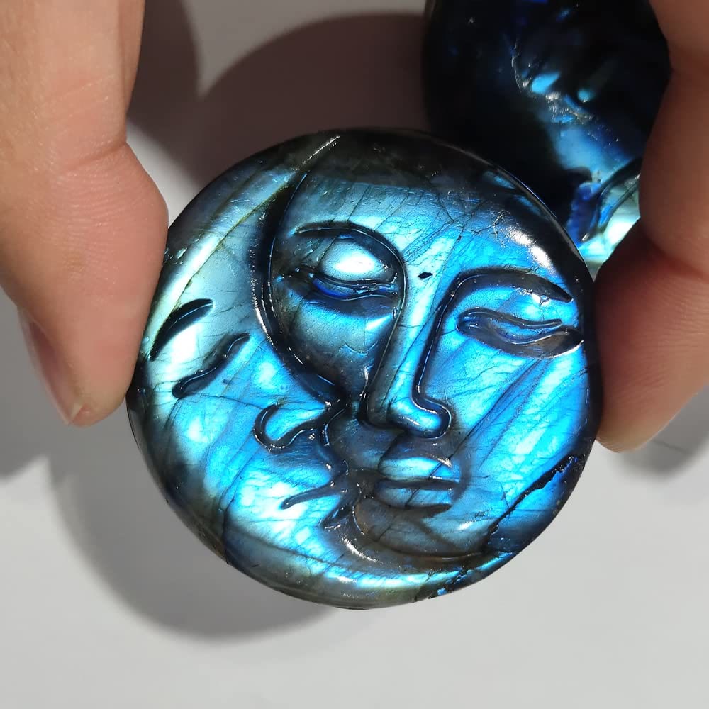 Adornos de piedra lunar con forma de labradorita natural de Olivenorma