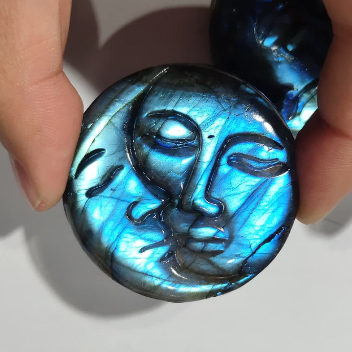 Adornos de piedra lunar con forma de labradorita natural de Olivenorma