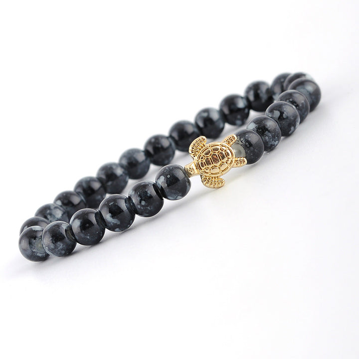 Pulsera de tortuga de piedra natural