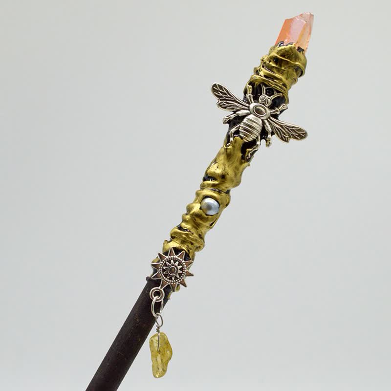 Varitas de cristal de hada de la luna, el sol y la estrella de Olivenorma