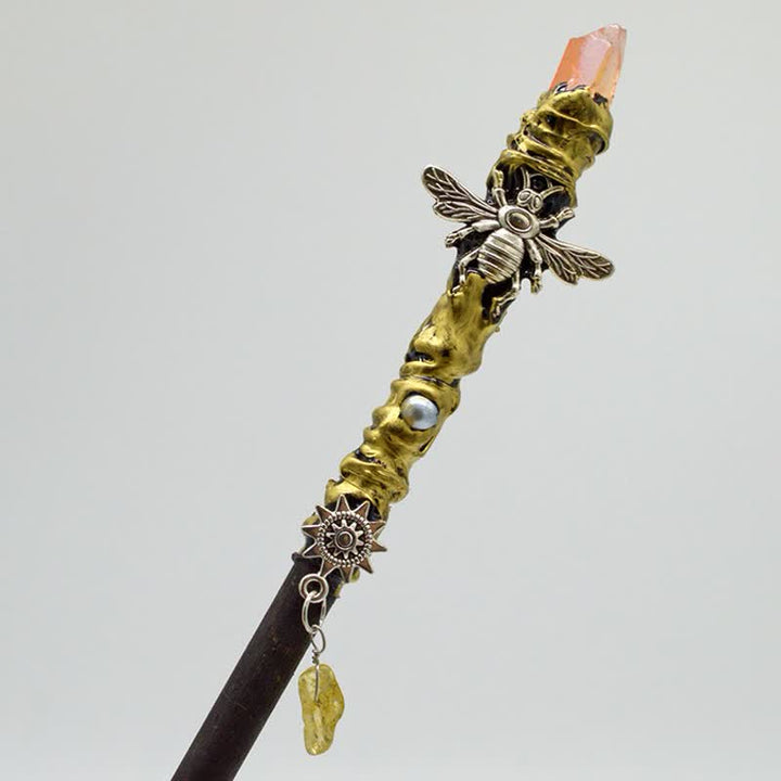 Varitas de cristal de hada de la luna, el sol y la estrella de Olivenorma