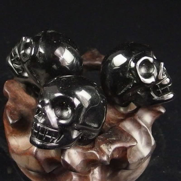 Decoración de Halloween con calavera de cristal natural de Olivenorma