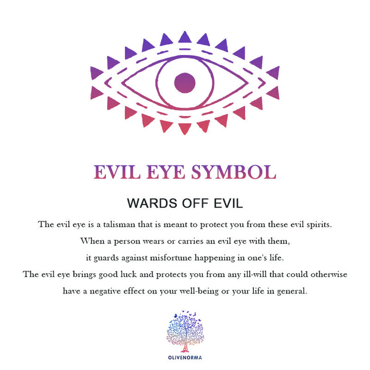 Juego de pulseras de cristal de doble capa con colgante de ojo malvado de Olivenorma