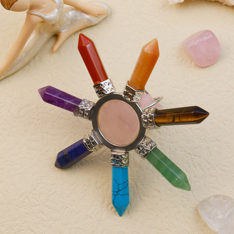 Decoración de chakras con cristales naturales de Olivenorma